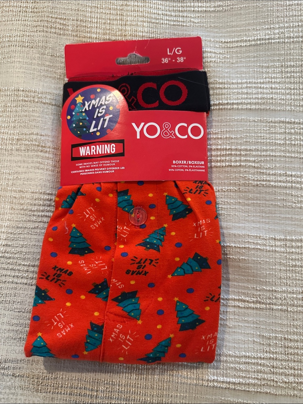 NWT Yo&Co Christmas Boxers - Size Large
